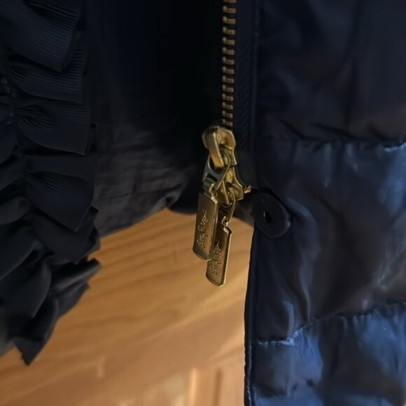Lilly Pulitzer beautiful size 12 navy blue puffer jacket - Picture 6 of 14